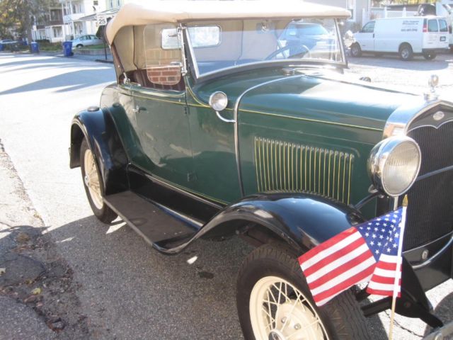 1931 Green/ black fenders Ford Model A Convertible