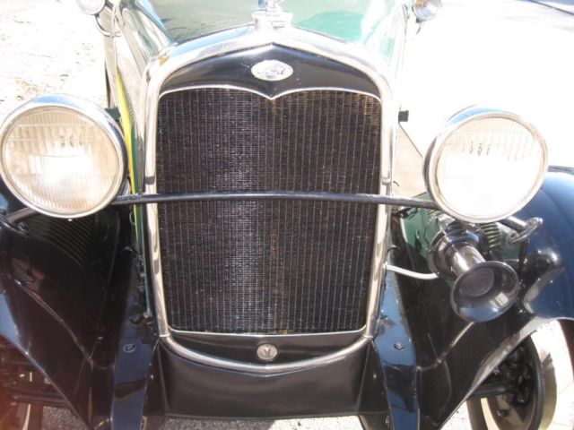 1931 Green/ black fenders Ford Model A Convertible