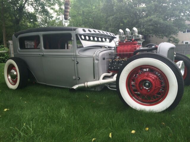 1931 Silver Ford Model A Tudor