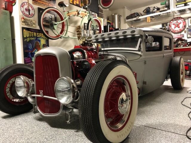 1931 Silver Ford Model A Tudor