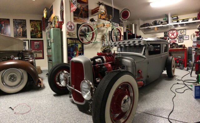 1931 Silver Ford Model A Tudor