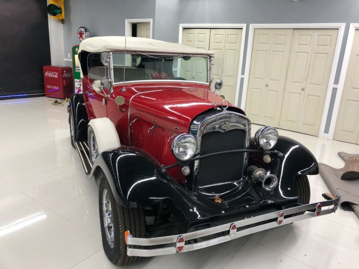 1931 Red Ford Mustang Convertible