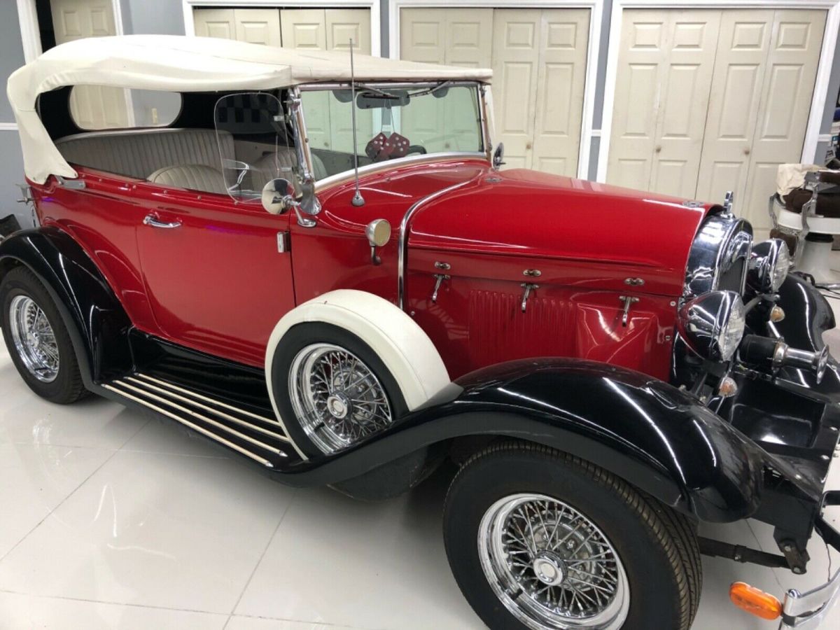 1931 Red Ford Mustang Convertible