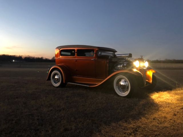 1931 Orange Ford Tutor Coupe Coupe