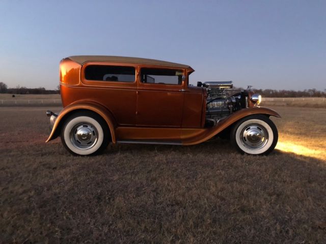 1931 Orange Ford Tutor Coupe Coupe