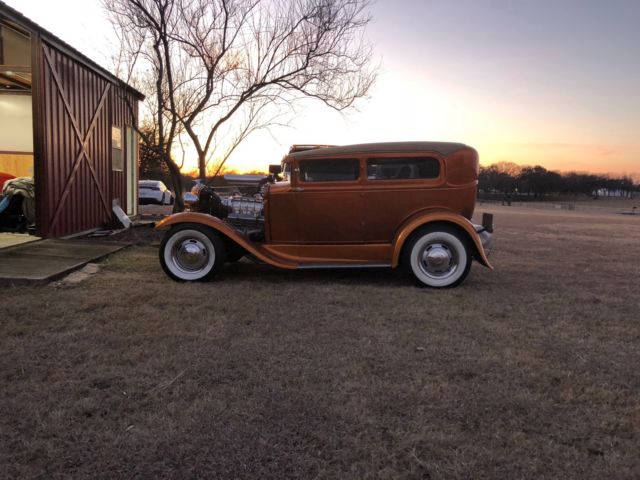 1931 Orange Ford Tutor Coupe Coupe