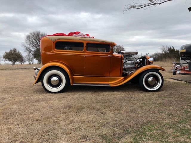 1931 Orange Ford Tutor Coupe Coupe