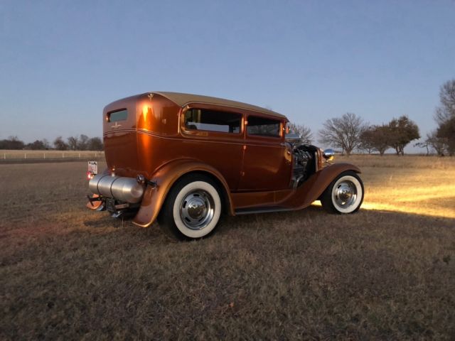 1931 Orange Ford Tutor Coupe Coupe