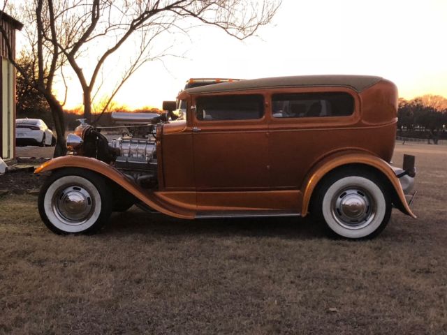 1931 Orange Ford Tutor Coupe Coupe