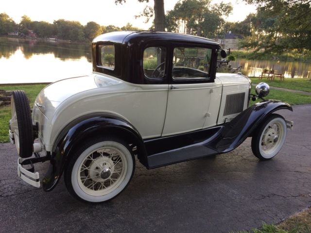 1931 White Ford Model A Coupe