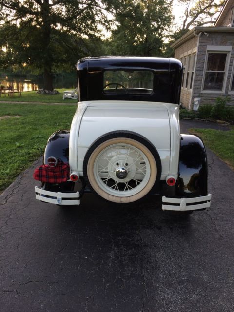 1931 White Ford Model A Coupe