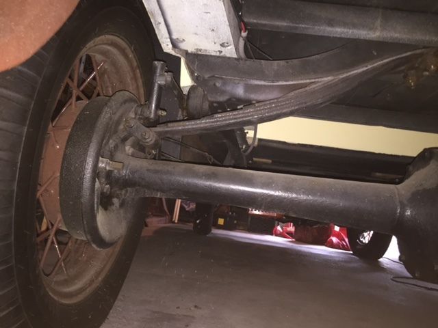 1931 dark brown fenders, tan body Ford Model A widebed pickup