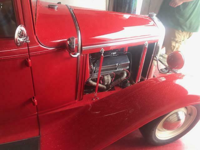 1931 Red Ford Model A Extended Crew Cab Pickup