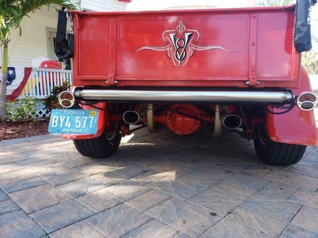 1931 Red Ford Model A Extended Crew Cab Pickup