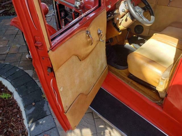 1931 Red Ford Model A Extended Crew Cab Pickup