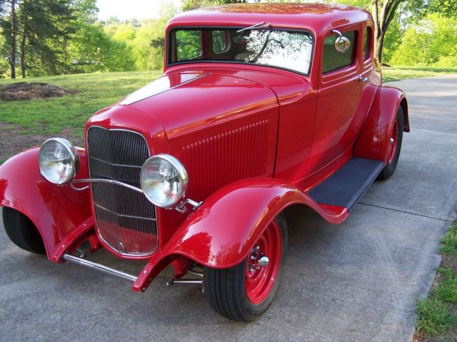 1932 Red Ford Model A Coupe