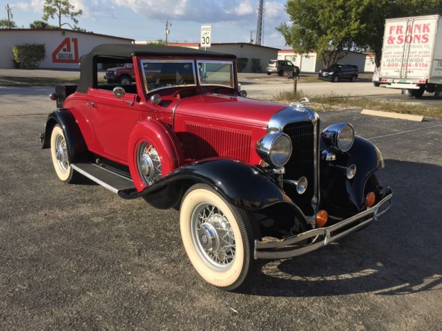 1932 Red Chrysler CI-6 Convertible