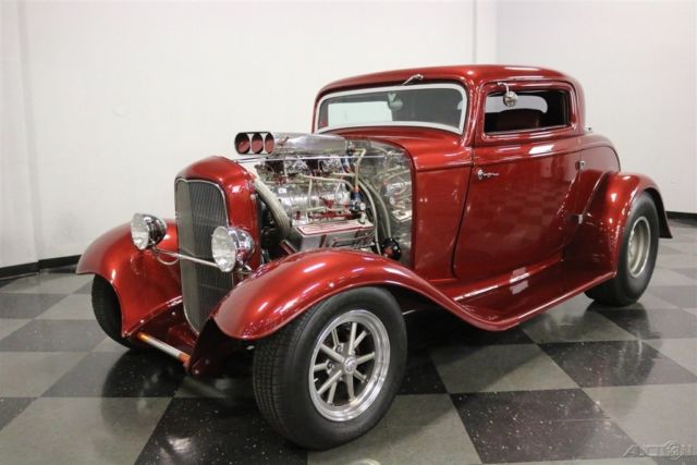 1932 Red Ford 3-Window