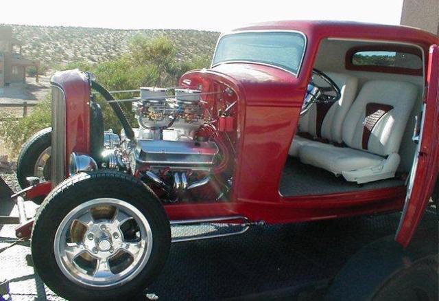 1932 RED Ford HI BOY Coupe