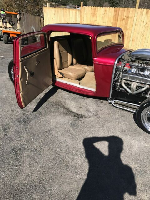 1932 candy apple burgundy Ford 3 window coupe all steel Coupe