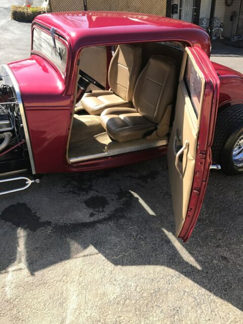 1932 candy apple burgundy Ford 3 window coupe all steel Coupe