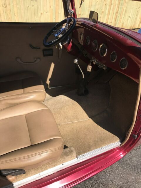 1932 candy apple burgundy Ford 3 window coupe all steel Coupe