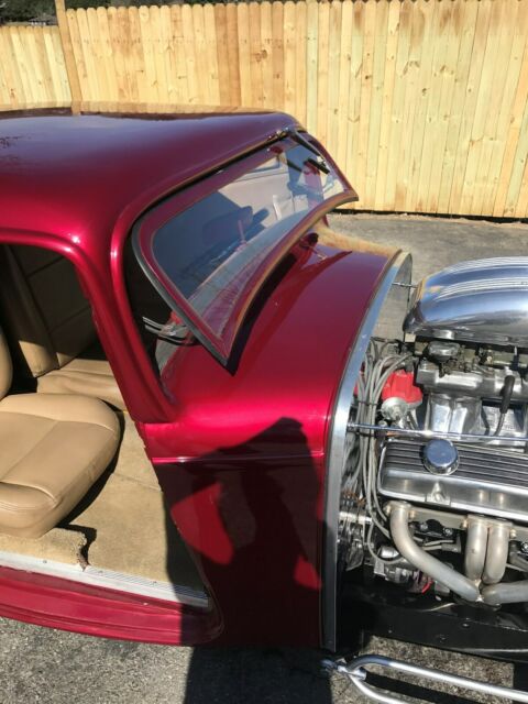 1932 candy apple burgundy Ford 3 window coupe all steel Coupe