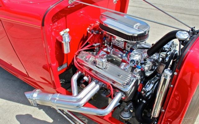 1932 Red Ford 3-Window Coupe Coupe