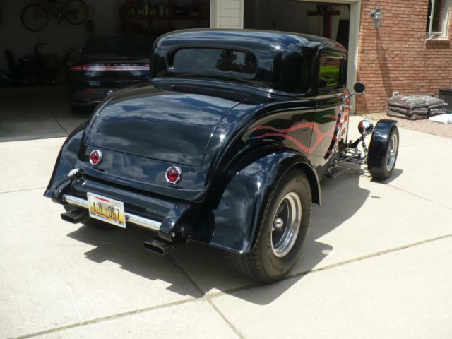 1932 Black Ford 3 window Coupe