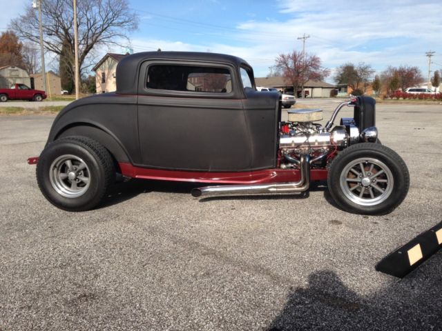 1932 Flat Black Ford 3W  Coupe Coupe
