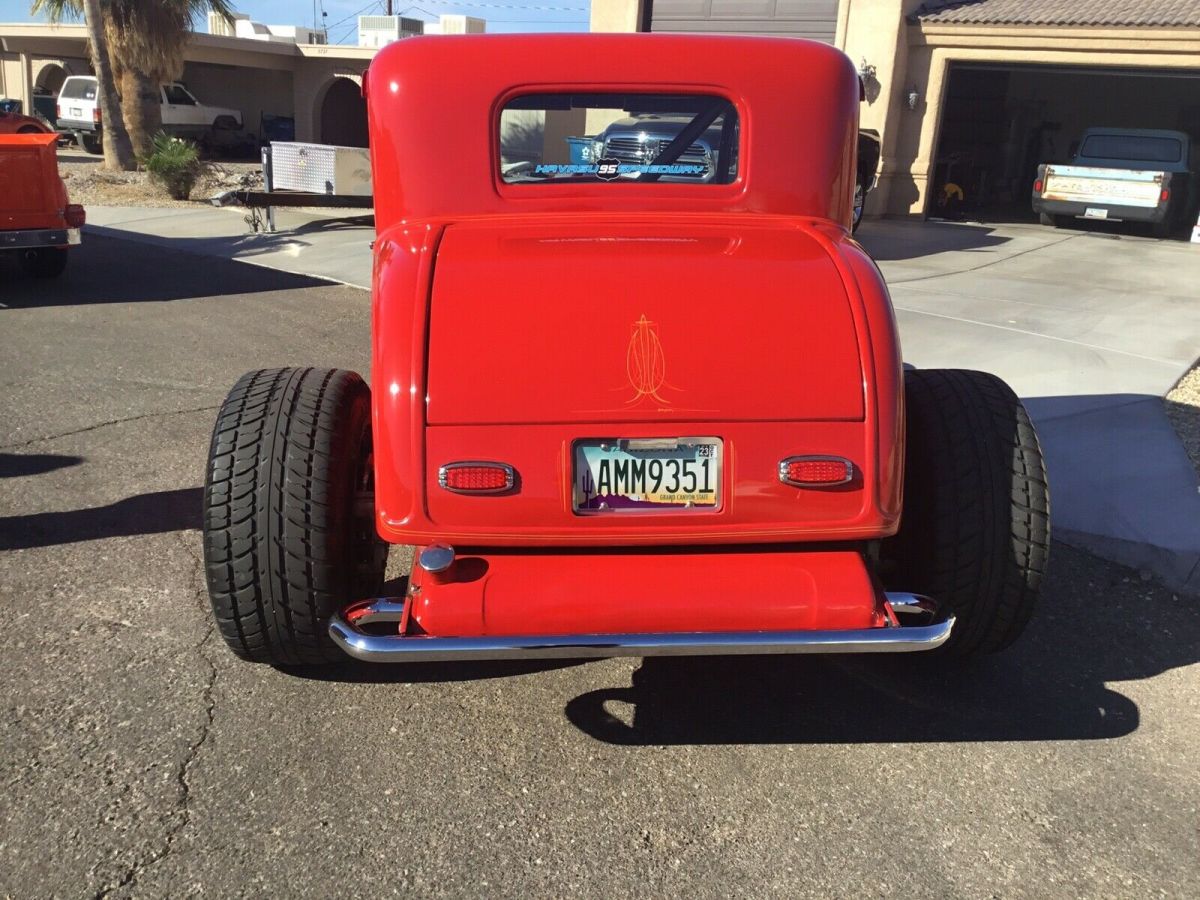 1932 Red Ford 5 window coupe sprint car style
