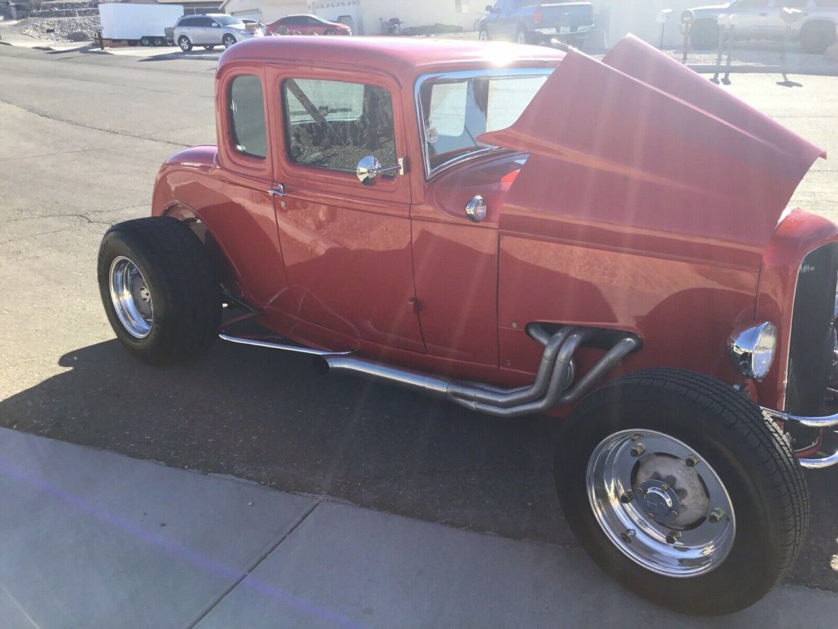 1932 Red Ford 5 window coupe sprint car style