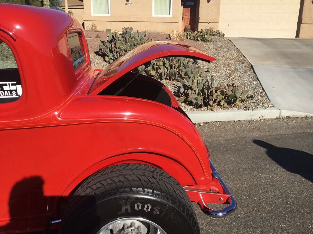 1932 Red Ford 5 window coupe sprint car style