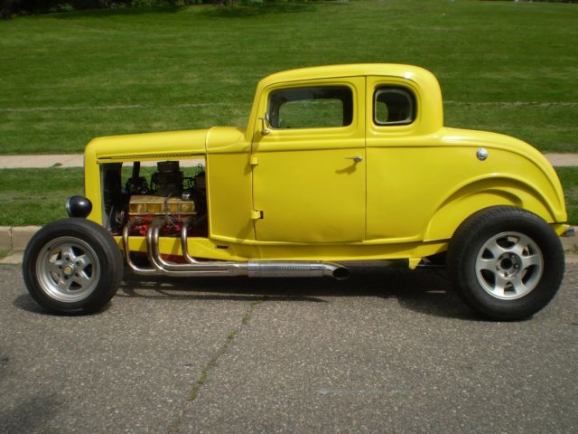 1932 Yellow Ford Model A Coupe