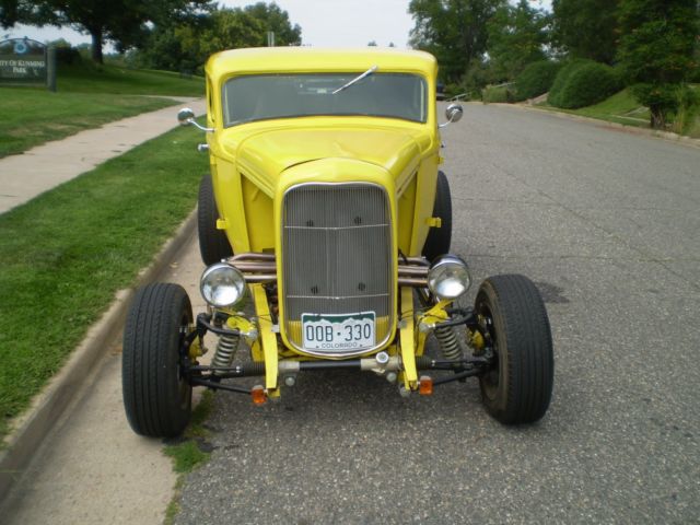 1932 Yellow Ford Model A Coupe
