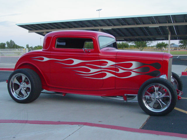 1932 red Ford Other coupe 3 window