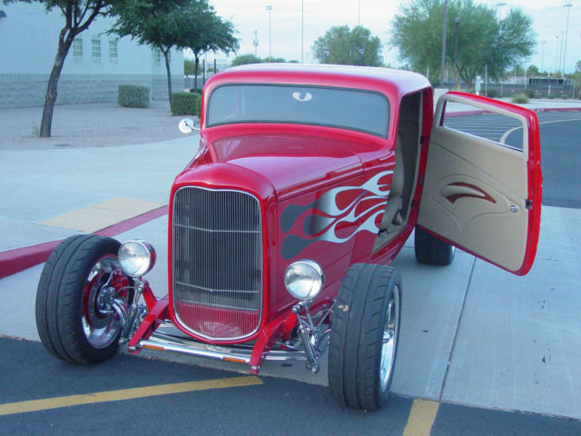 1932 red Ford Other coupe 3 window