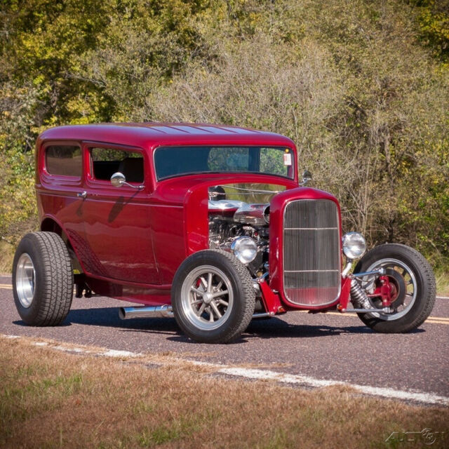 1932 Red Ford Custom Sedan