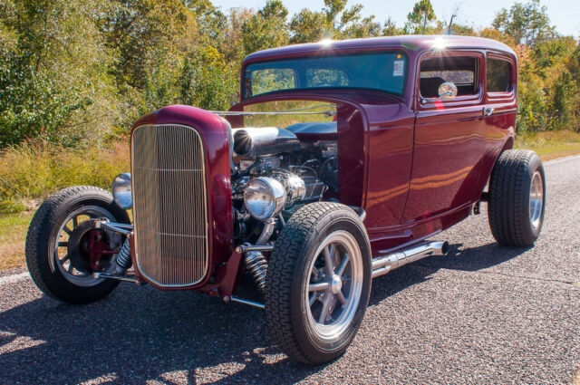 1932 Red Ford Custom Sedan