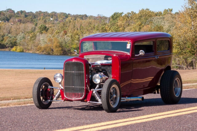 1932 Red Ford Custom Sedan