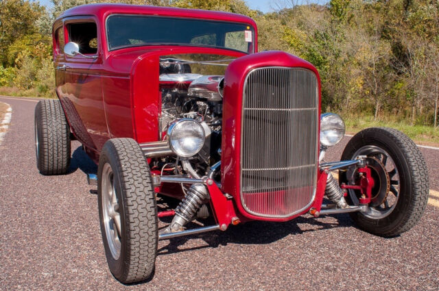 1932 Red Ford Custom Sedan