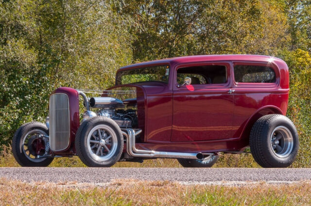 1932 Red Ford Custom Sedan