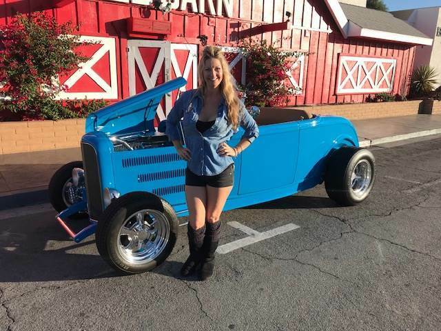 1932 Blue Ford Hi Boy Steet Rod Convertible