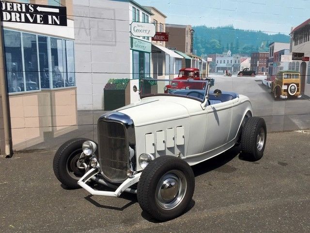1932 White Ford Roadster Convertible