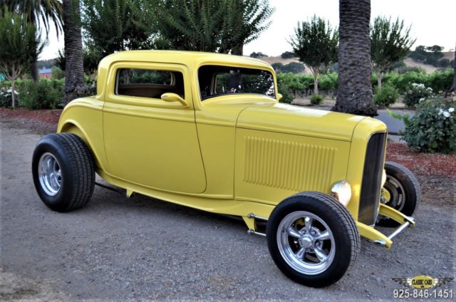 1932 Yellow Ford Model A Coupe