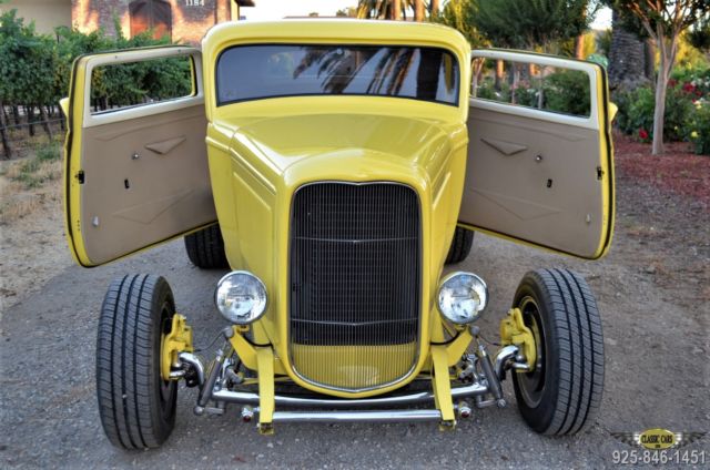 1932 Yellow Ford Model A Coupe