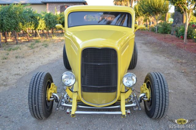 1932 Yellow Ford Model A Coupe
