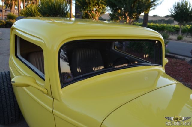 1932 Yellow Ford Model A Coupe