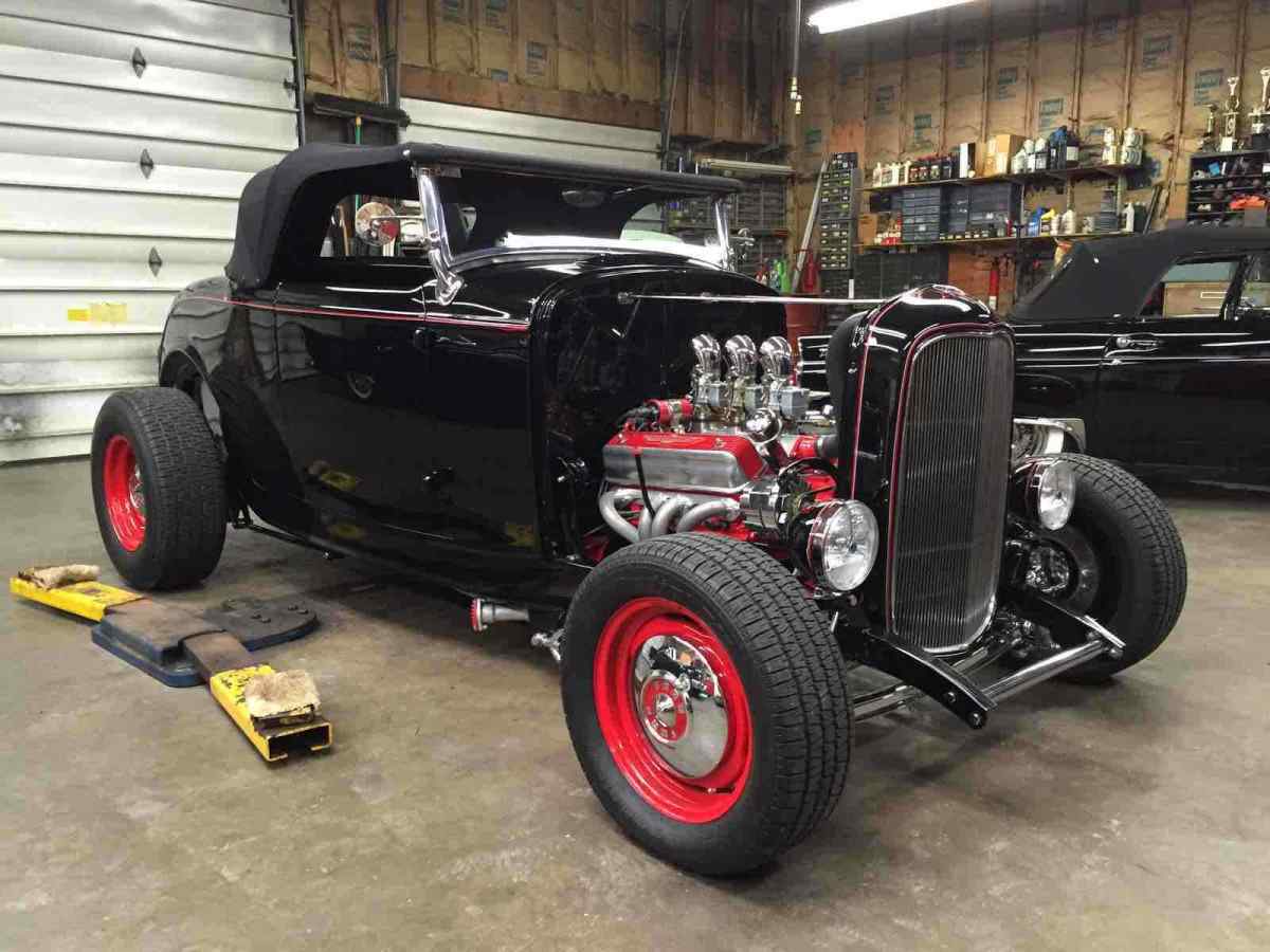 1932 Black Ford Model B Convertible