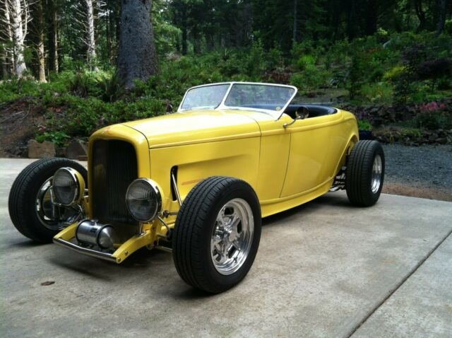 1932 Yellow Ford Roadster Convertible